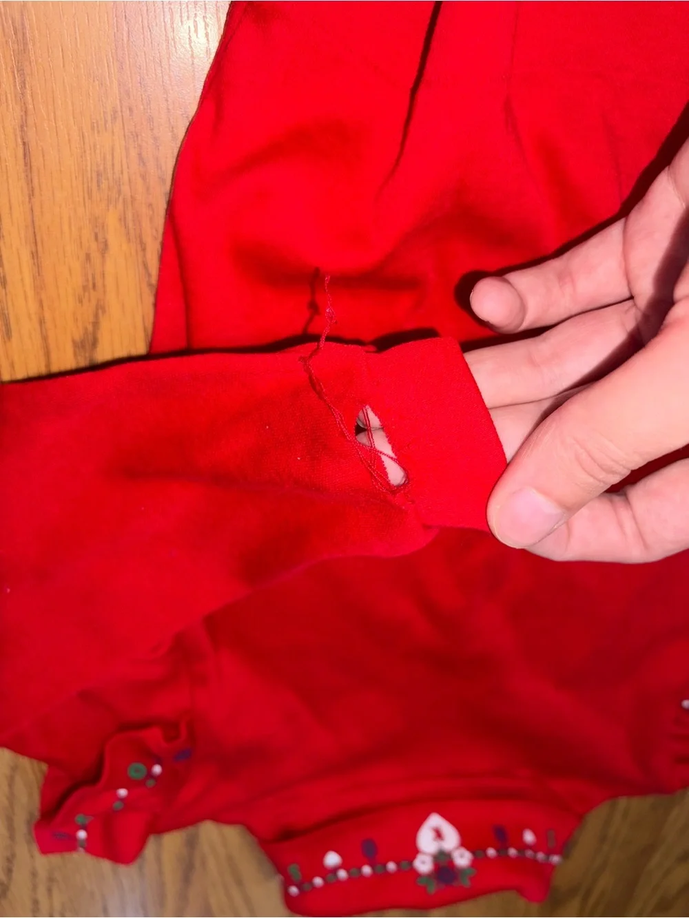 Vintage Oshkosh Bubble Spellout 90s Pants & Red Ruffle Long Sleeve Top 3T